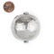 The Bead Chest Jumbo Hollow Silver Bead (46mm): Large Centerpiece Pendant Bead for Necklaces